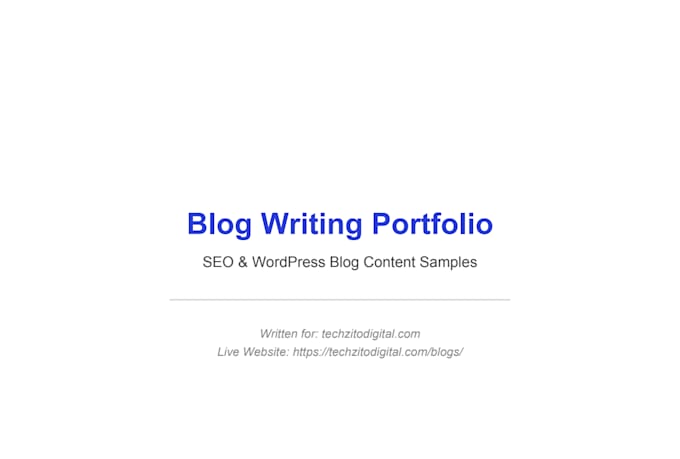 write SEO blog posts for education and training institutes